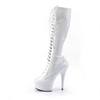 Pleaser - DELIGHT2023 Botte au genou - Blanc Product image